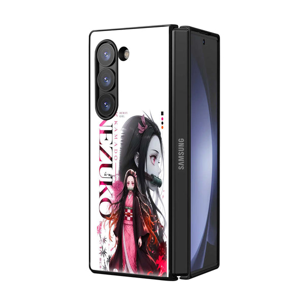 Nezuko Demon Girl Samsung Z Fold Glass Case