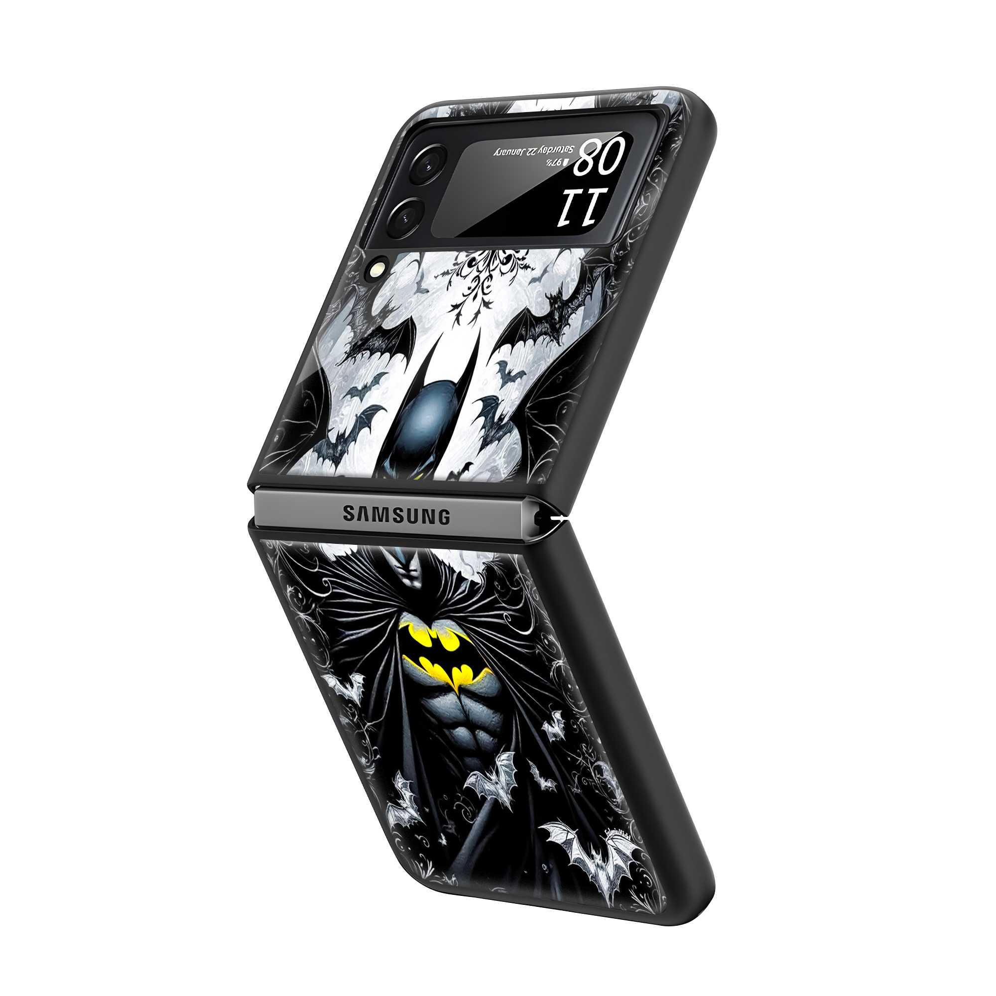 Night Hunter Samsung Z Flip Glass Case