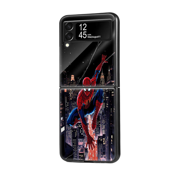 Nightscape Spidey Samsung Z Flip Glass Case