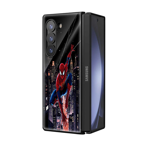 Nightscape Spidey Samsung Z Fold Glass Case