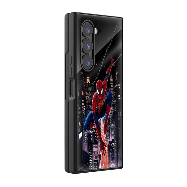 Nightscape Spidey Samsung Z Fold Glass Case