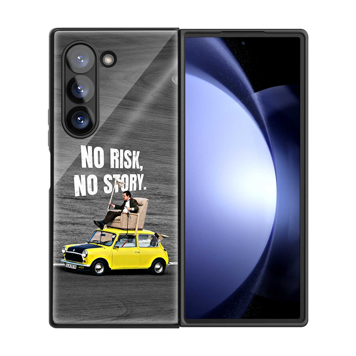 No Risk No Story Samsung Z Fold Glass Case