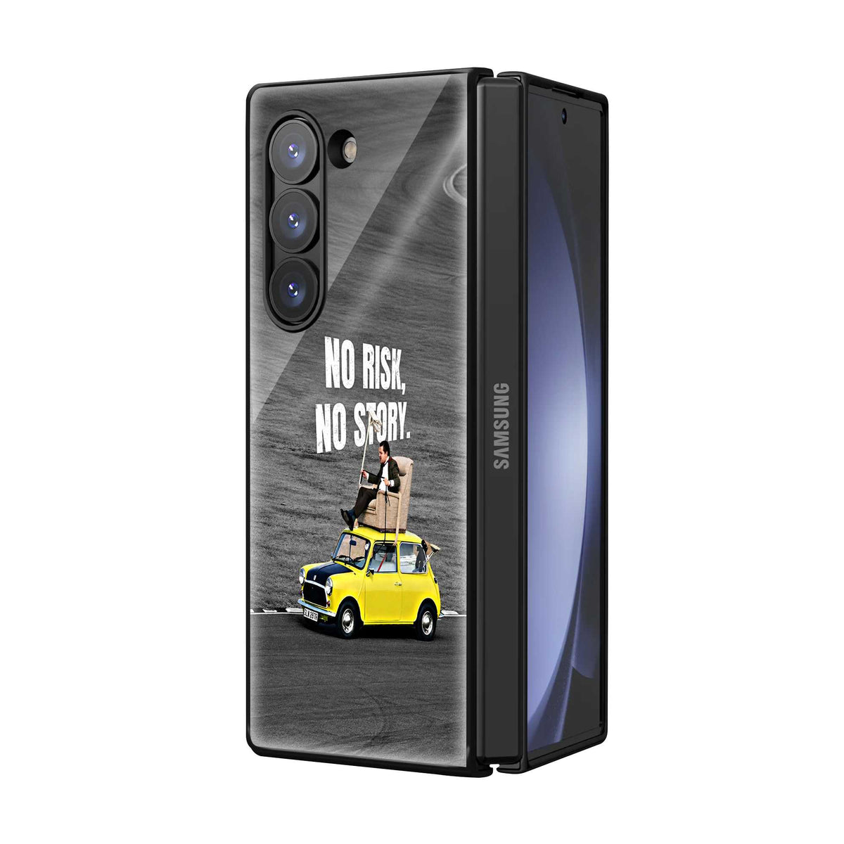No Risk No Story Samsung Z Fold Glass Case