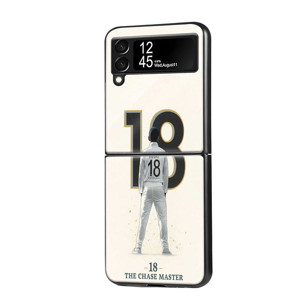 Number 18 Samsung Z Flip Glass Case