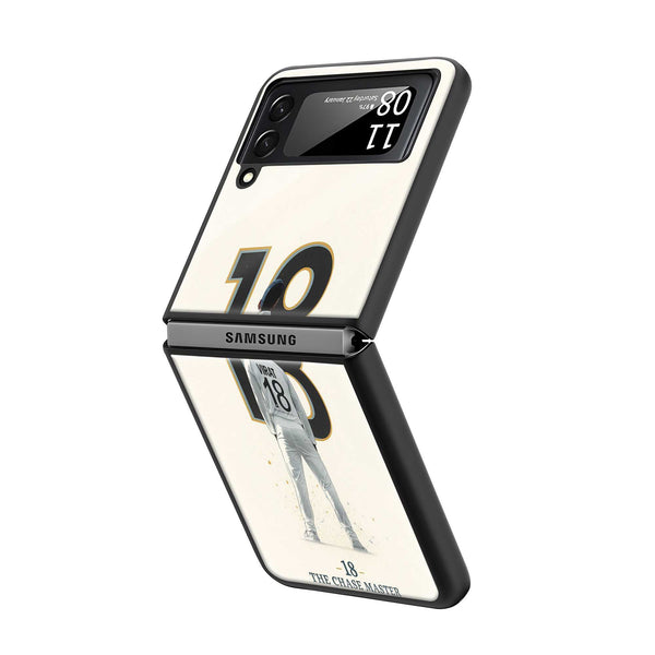Number 18 Samsung Z Flip Glass Case