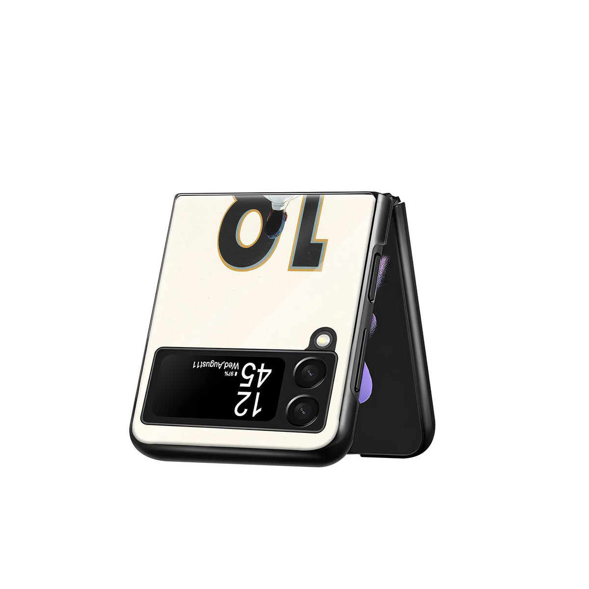 Number 18 Samsung Z Flip Glass Case