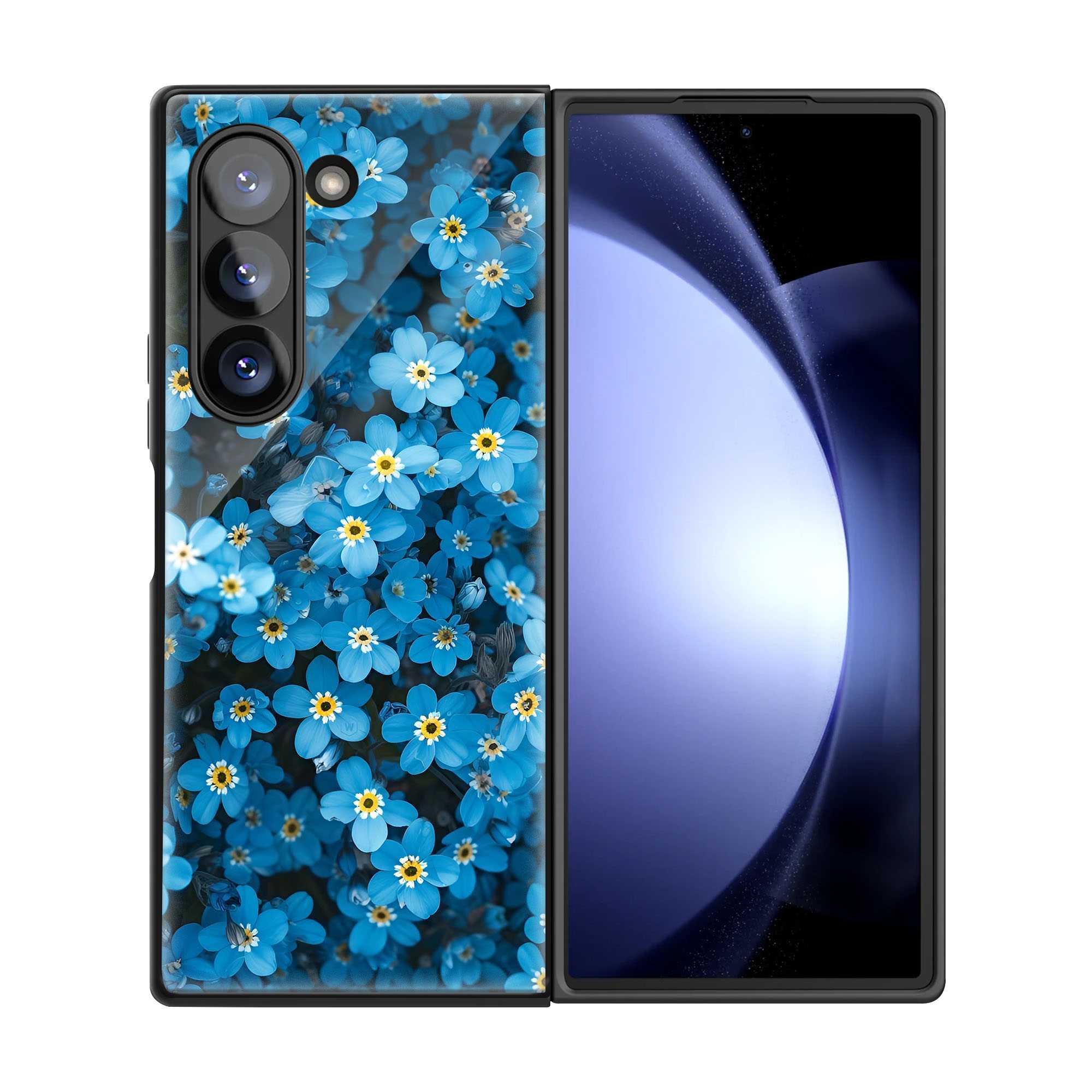 Ocean Bloom Samsung Z Fold Glass Case