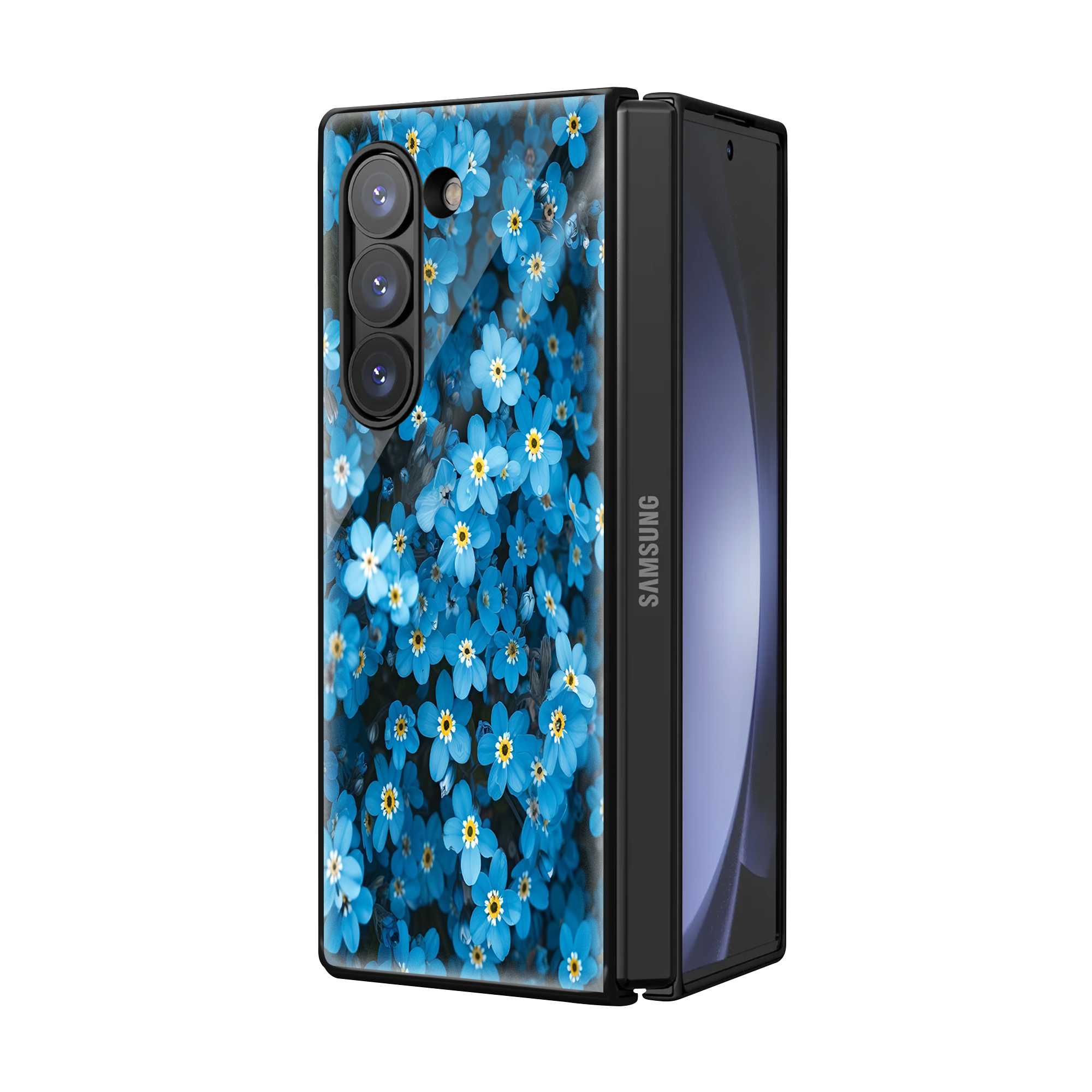 Ocean Bloom Samsung Z Fold Glass Case