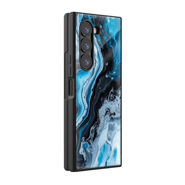 Ocean Marble Samsung Z Fold Glass Case