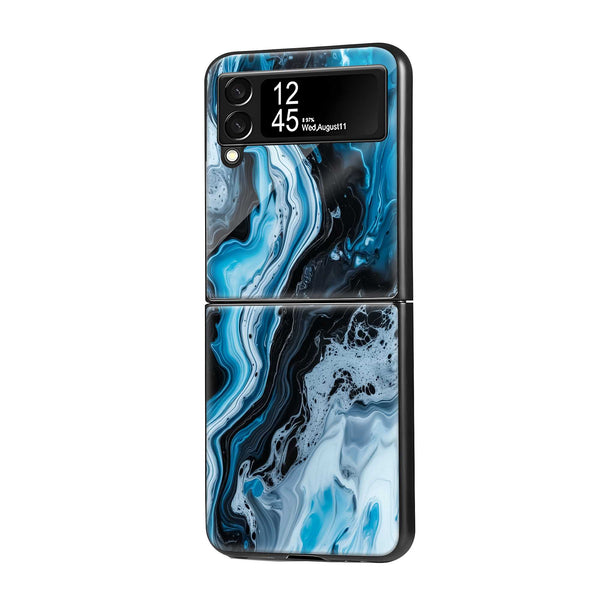 Ocean Marble Samsung Z Flip Glass Case
