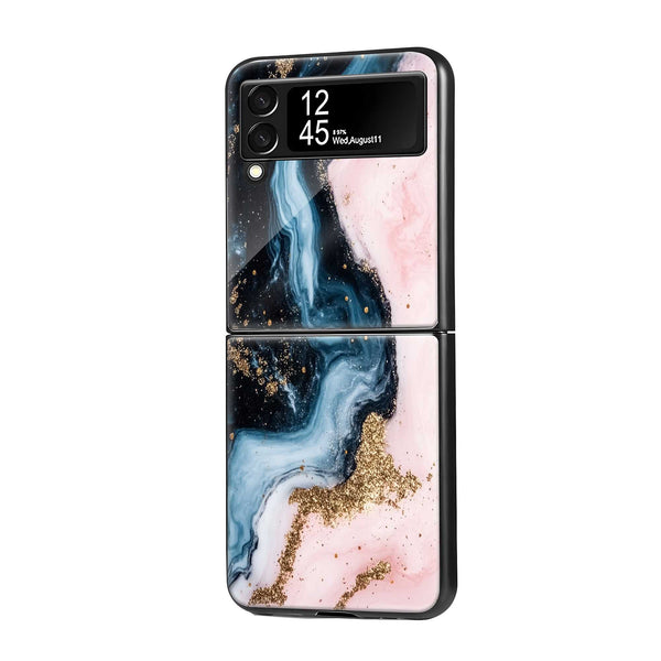 Ocean Marble Waves Samsung Z Flip Glass Case