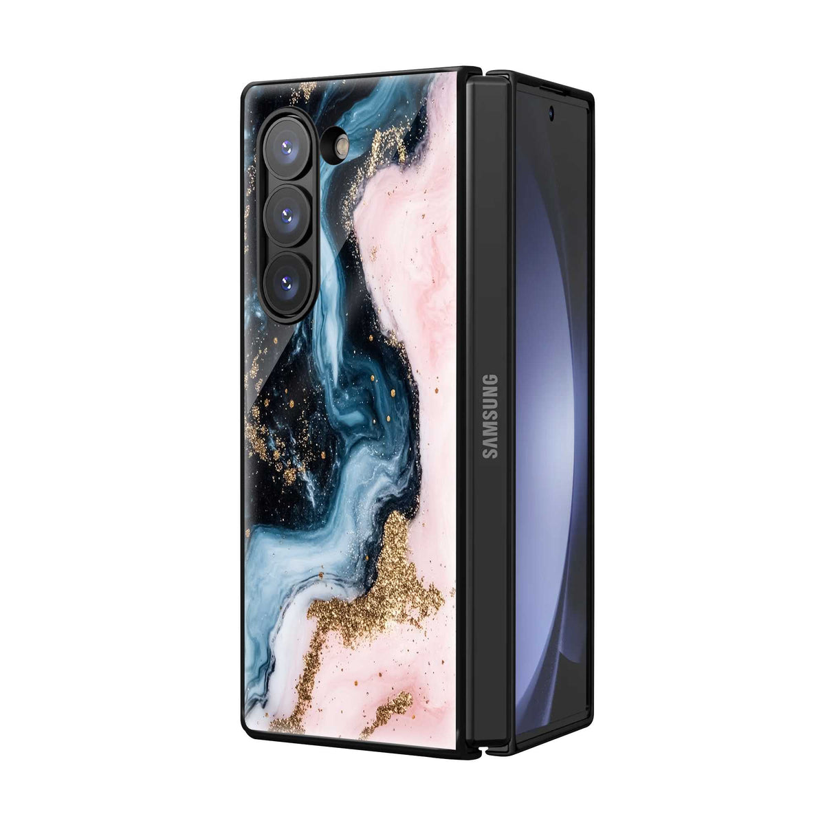Ocean Marble Waves Samsung Z Fold Glass Case