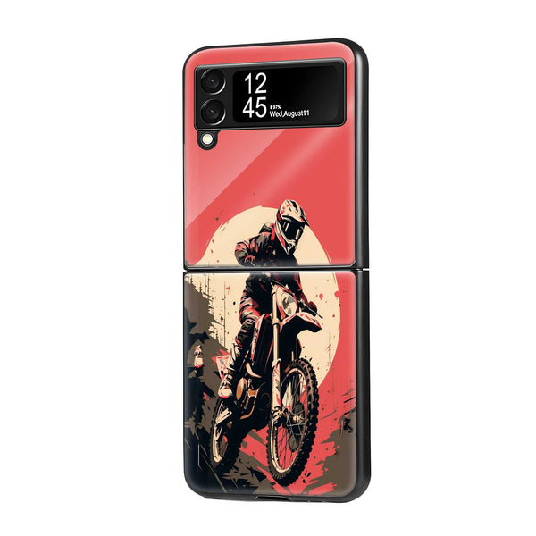 Offroad Rouge Samsung Z Flip Glass Case