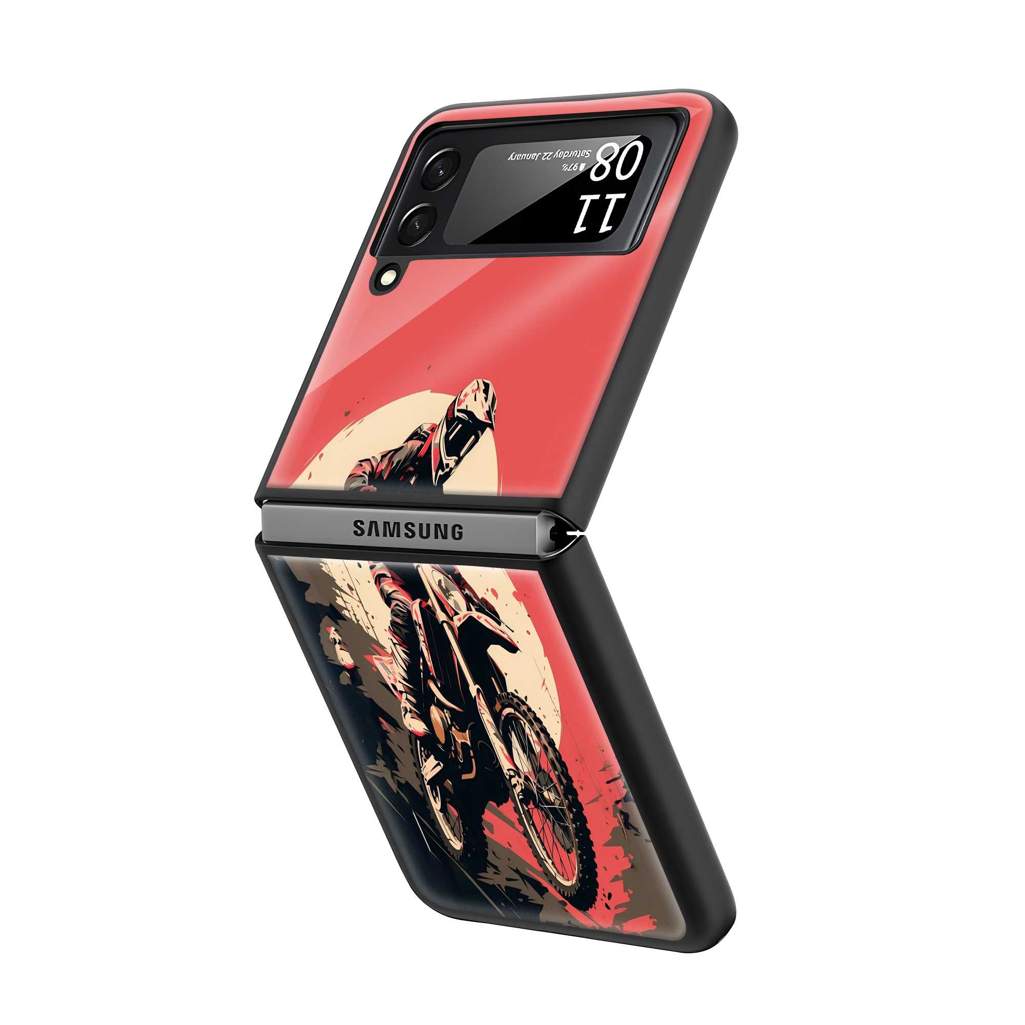 Offroad Rouge Samsung Z Flip Glass Case