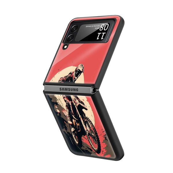 Offroad Rouge Samsung Z Flip Glass Case