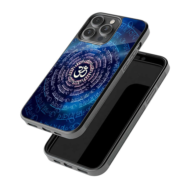 Om Cosmic Energy Glass Case
