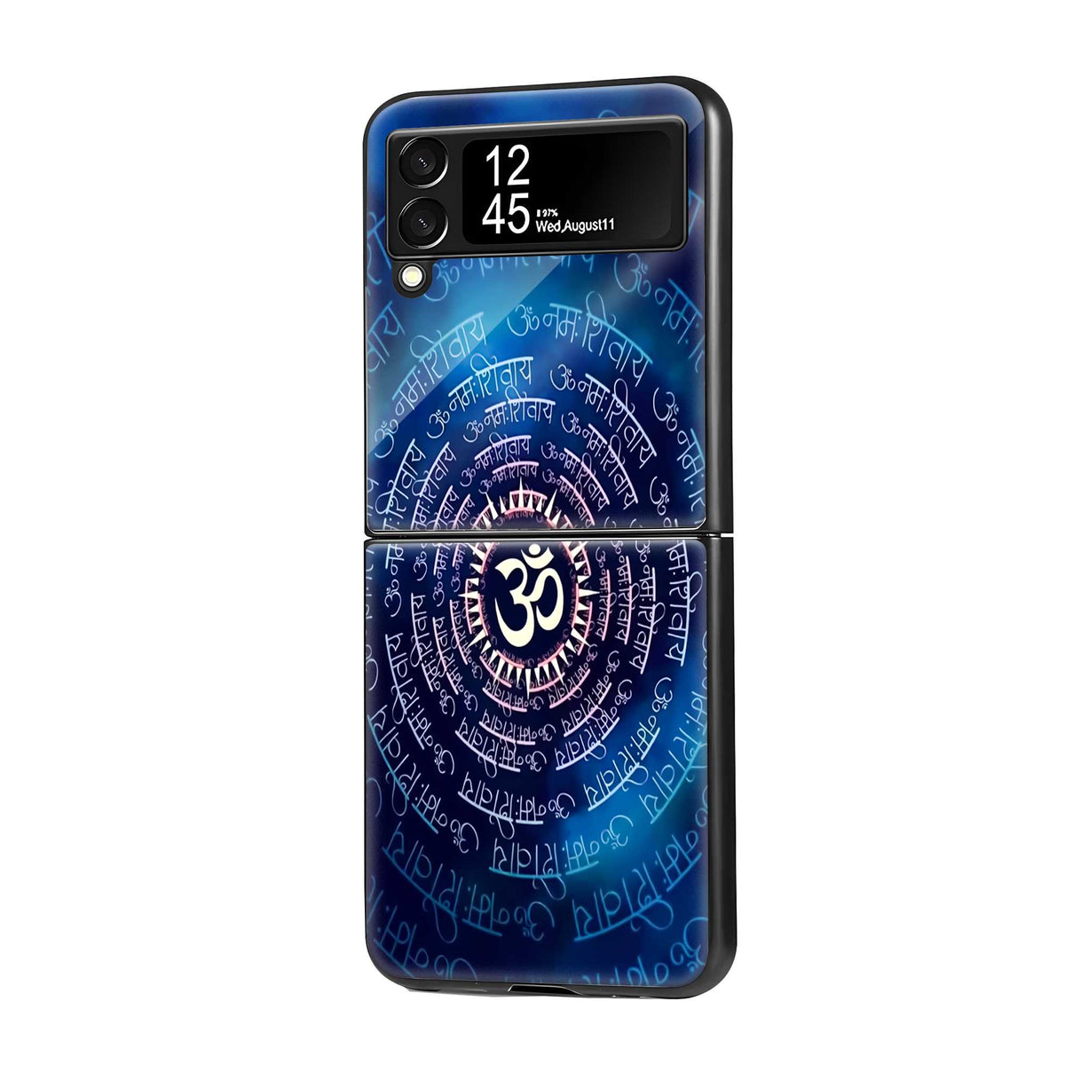 Om Cosmic Energy Samsung Z Flip Glass Case