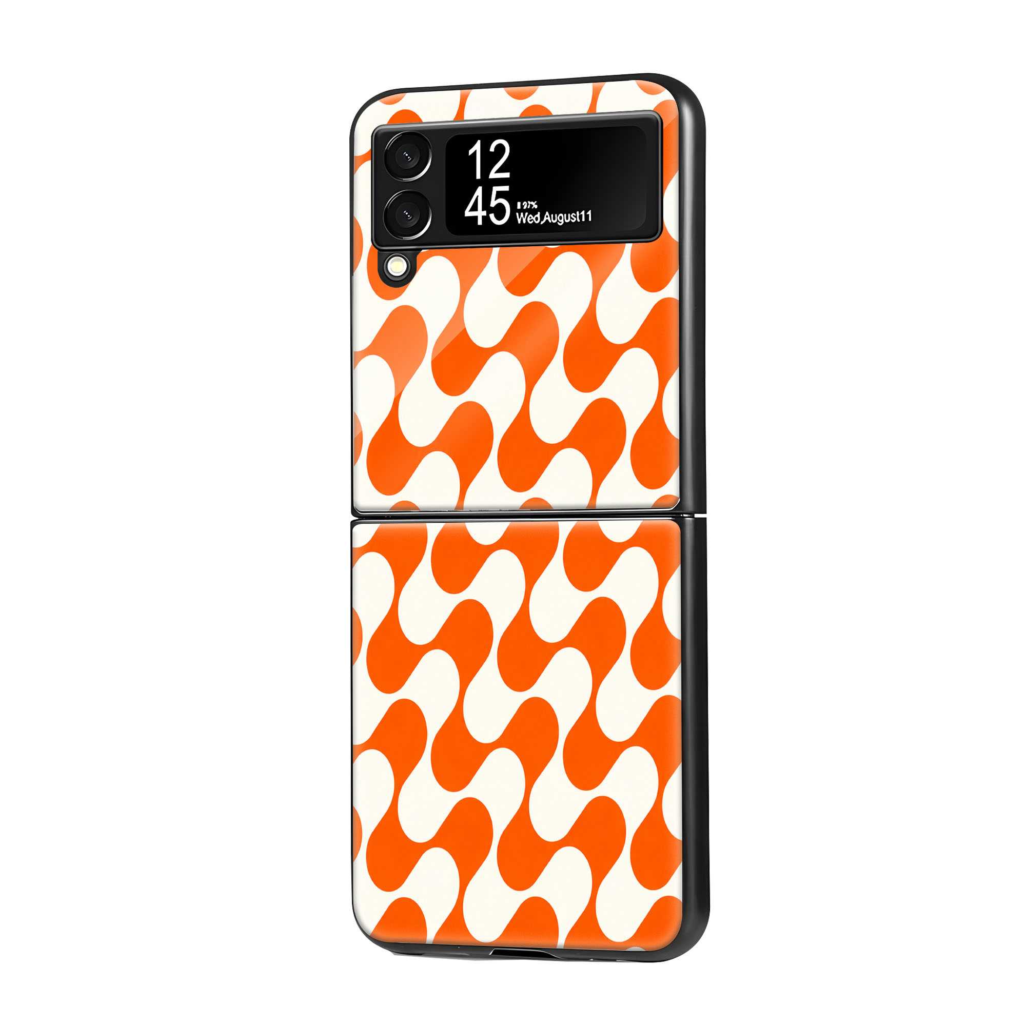 Orange Floppy Samsung Z Flip Glass Case