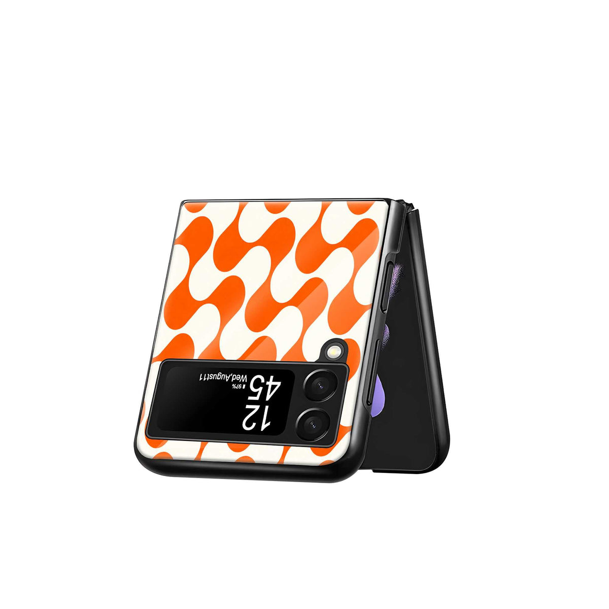 Orange Floppy Samsung Z Flip Glass Case
