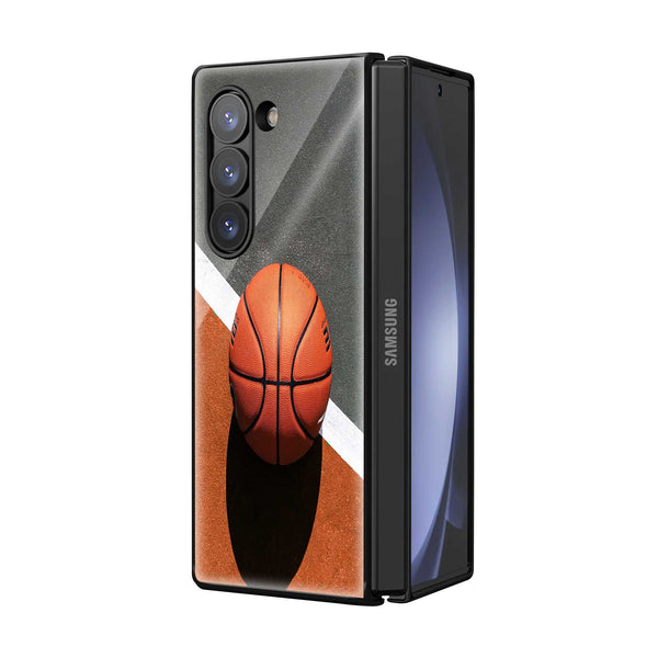 Orange Rush Samsung Z Fold Glass Case