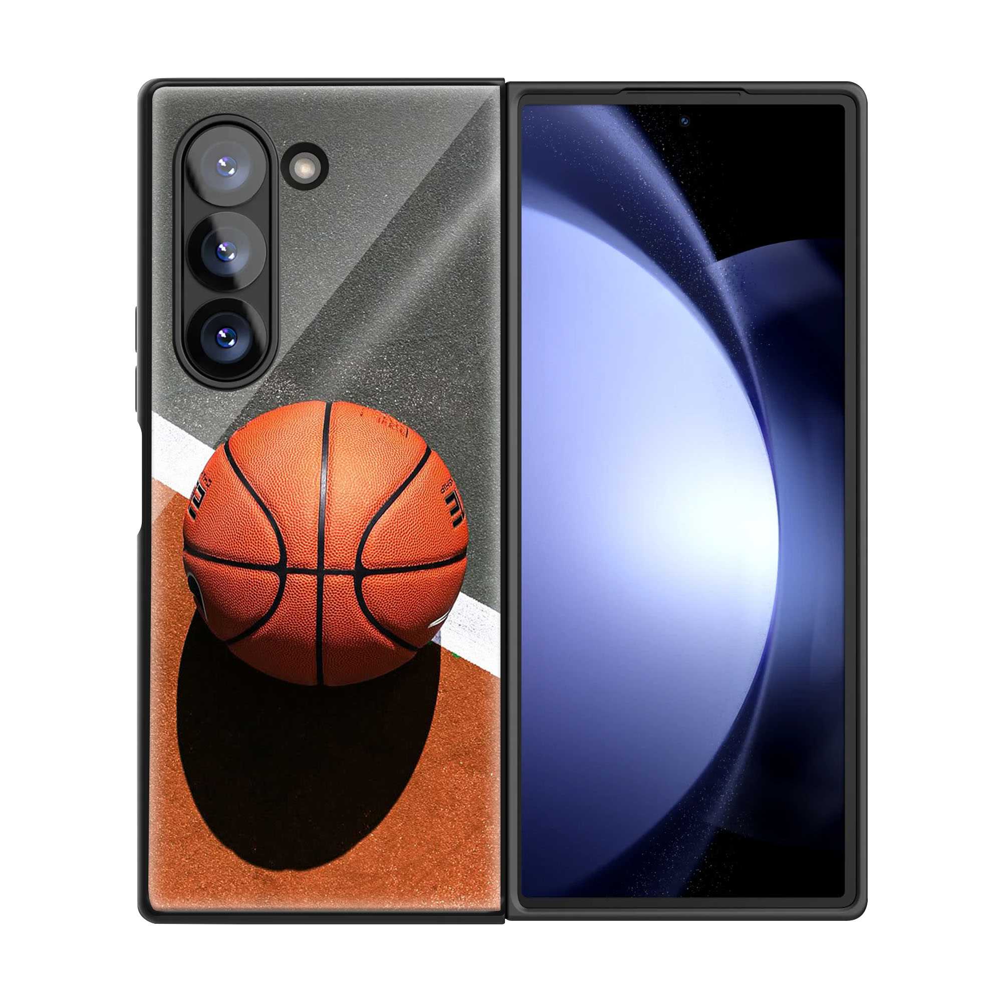 Orange Rush Samsung Z Fold Glass Case