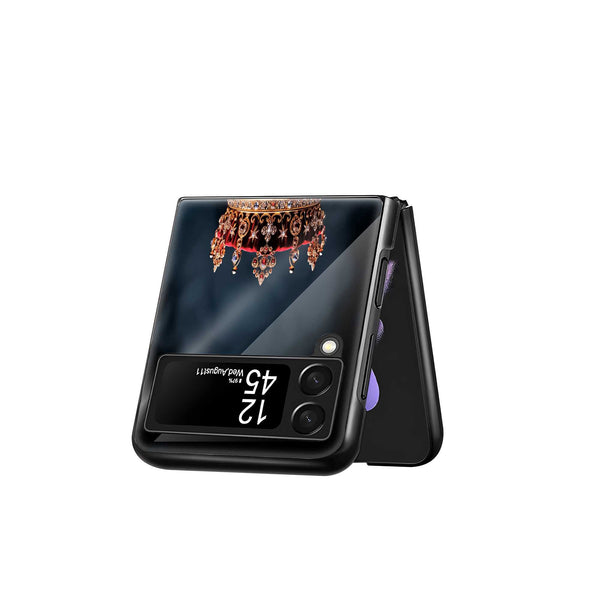 Ornate Crown Samsung Z Flip Glass Case