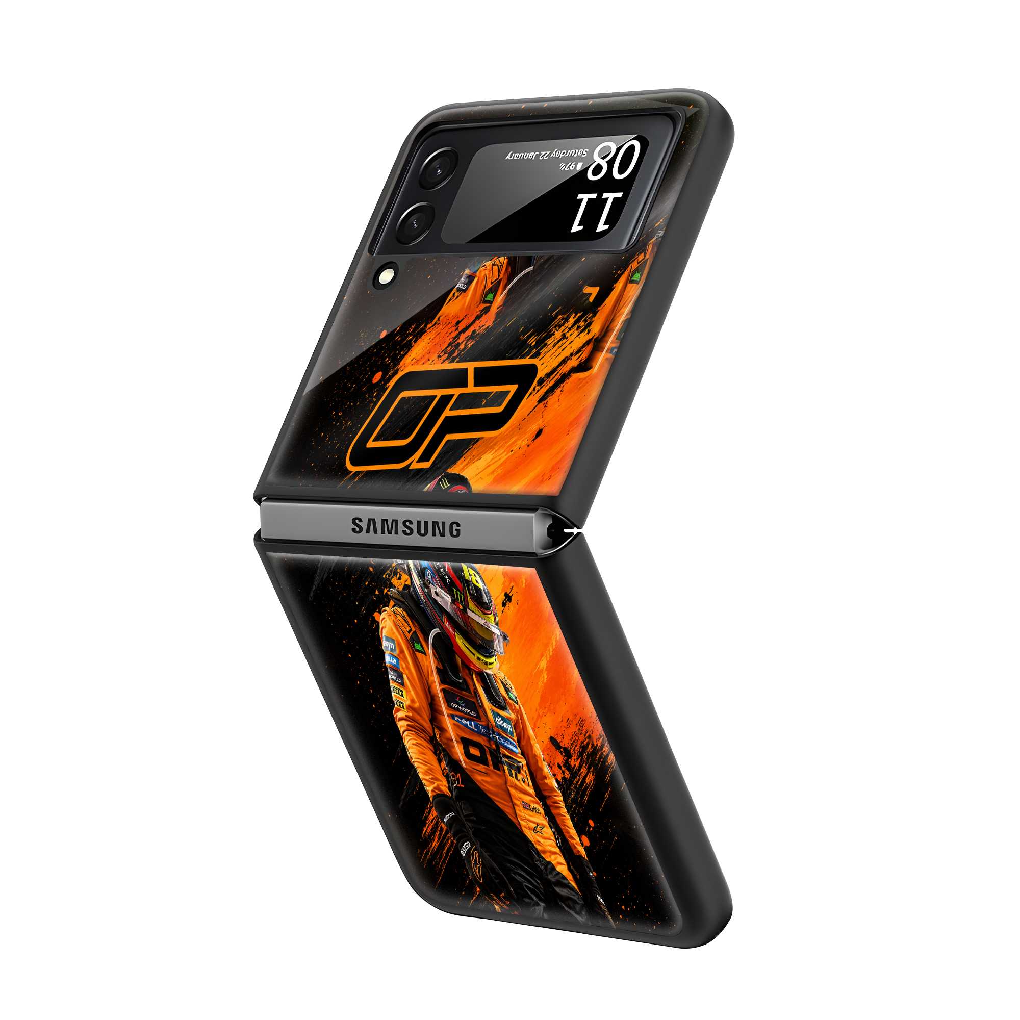 Oscar Piastri Samsung Z Flip Glass Case