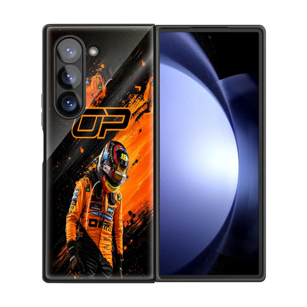 Oscar Piastri Samsung Z Fold Glass Case