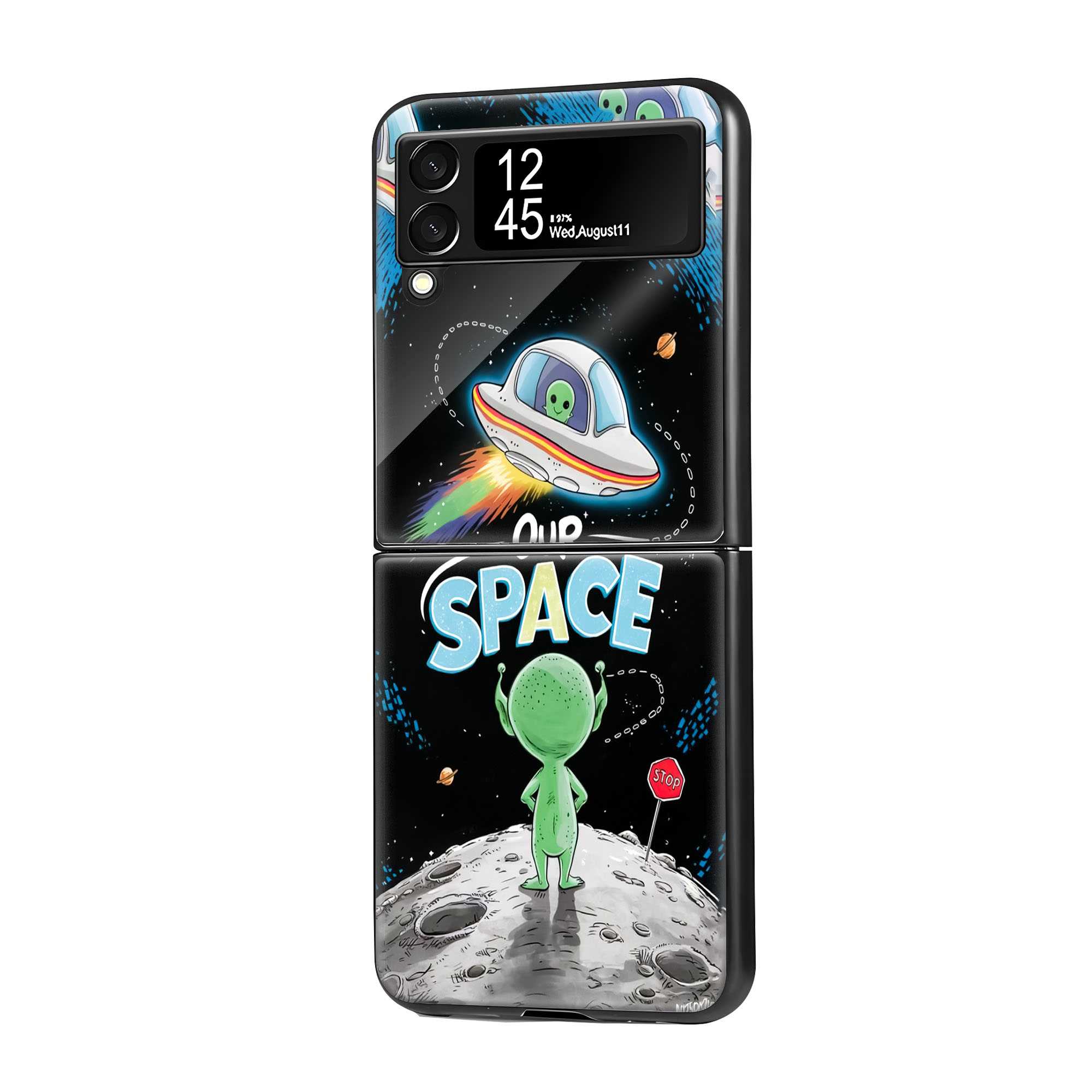Our Space Samsung Z Flip Glass Case