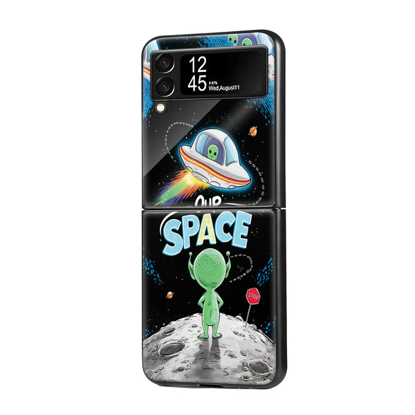Our Space Samsung Z Flip Glass Case