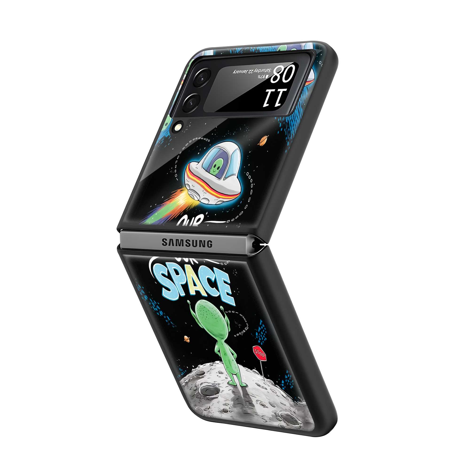 Our Space Samsung Z Flip Glass Case