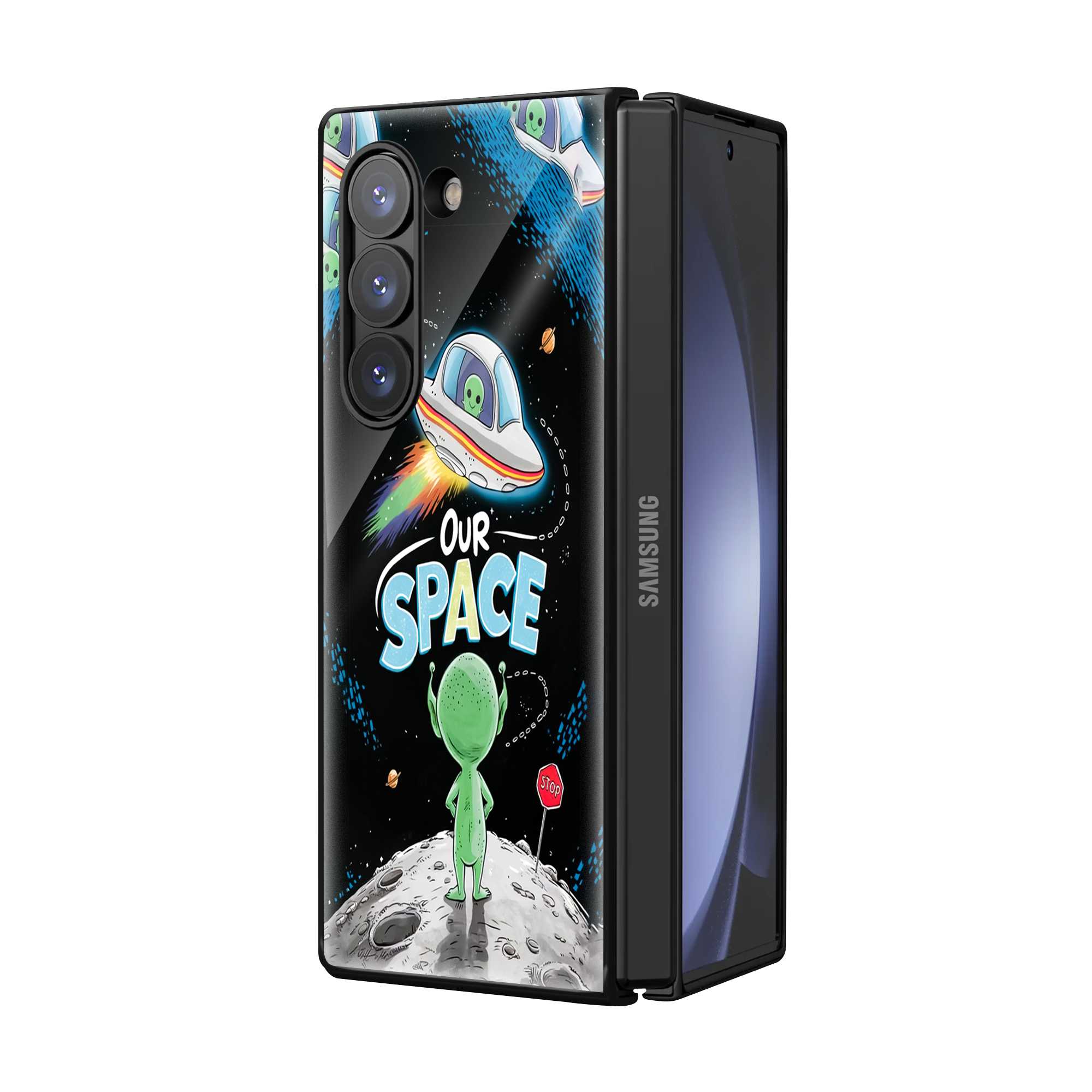 Our Space Samsung Z Fold Glass Case