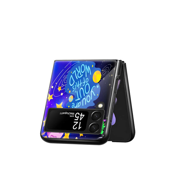 Out of This World Samsung Z Flip Glass Case