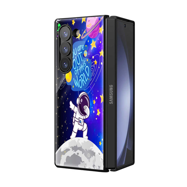 Out of This World Samsung Z Fold Glass Case