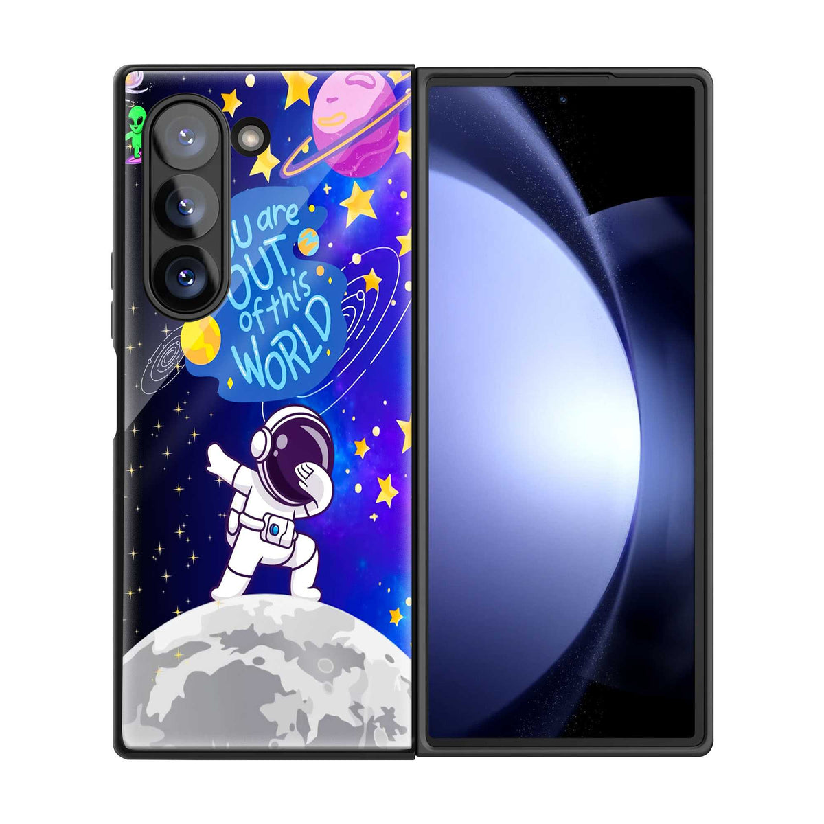 Out of This World Samsung Z Fold Glass Case