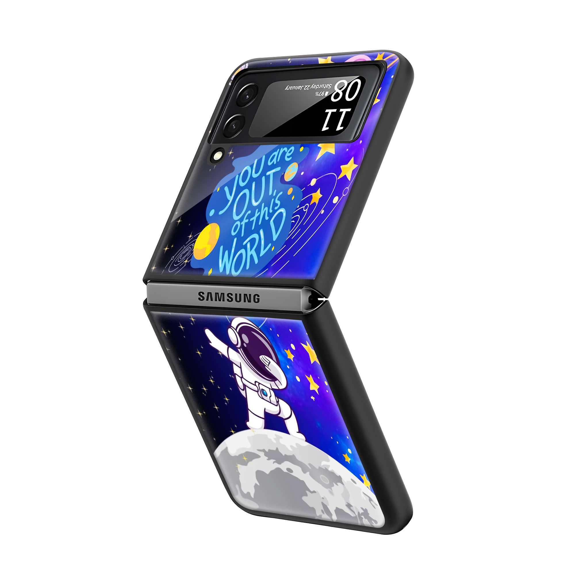 Out of This World Samsung Z Flip Glass Case