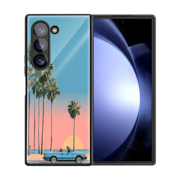 Palm Paradise Samsung Z Fold Glass Case