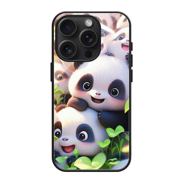 Panda Friends Glass Case