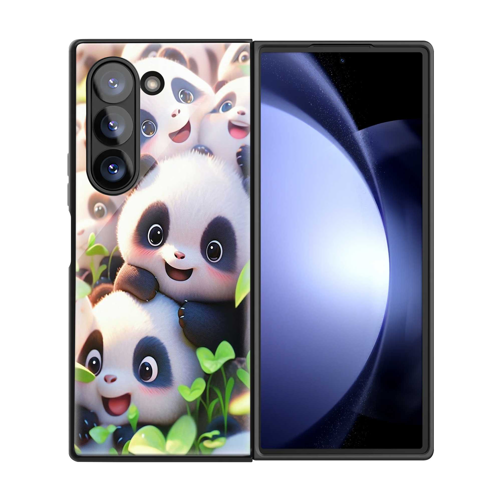 Panda Friends Samsung Z Fold Glass Case