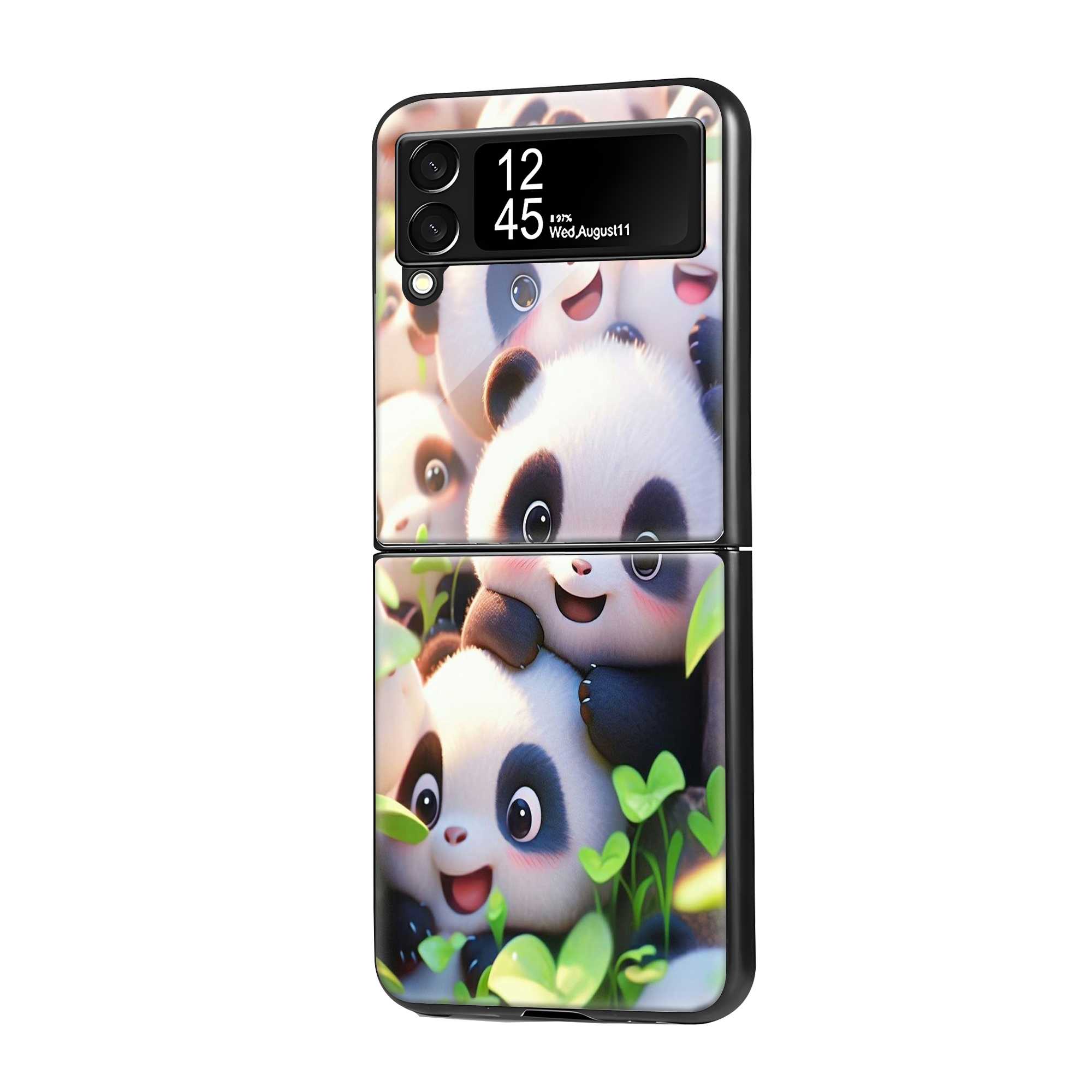 Panda Friends Samsung Z Flip Glass Case