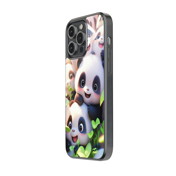 Panda Friends Glass Case