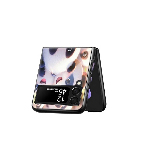 Panda Friends Samsung Z Flip Glass Case