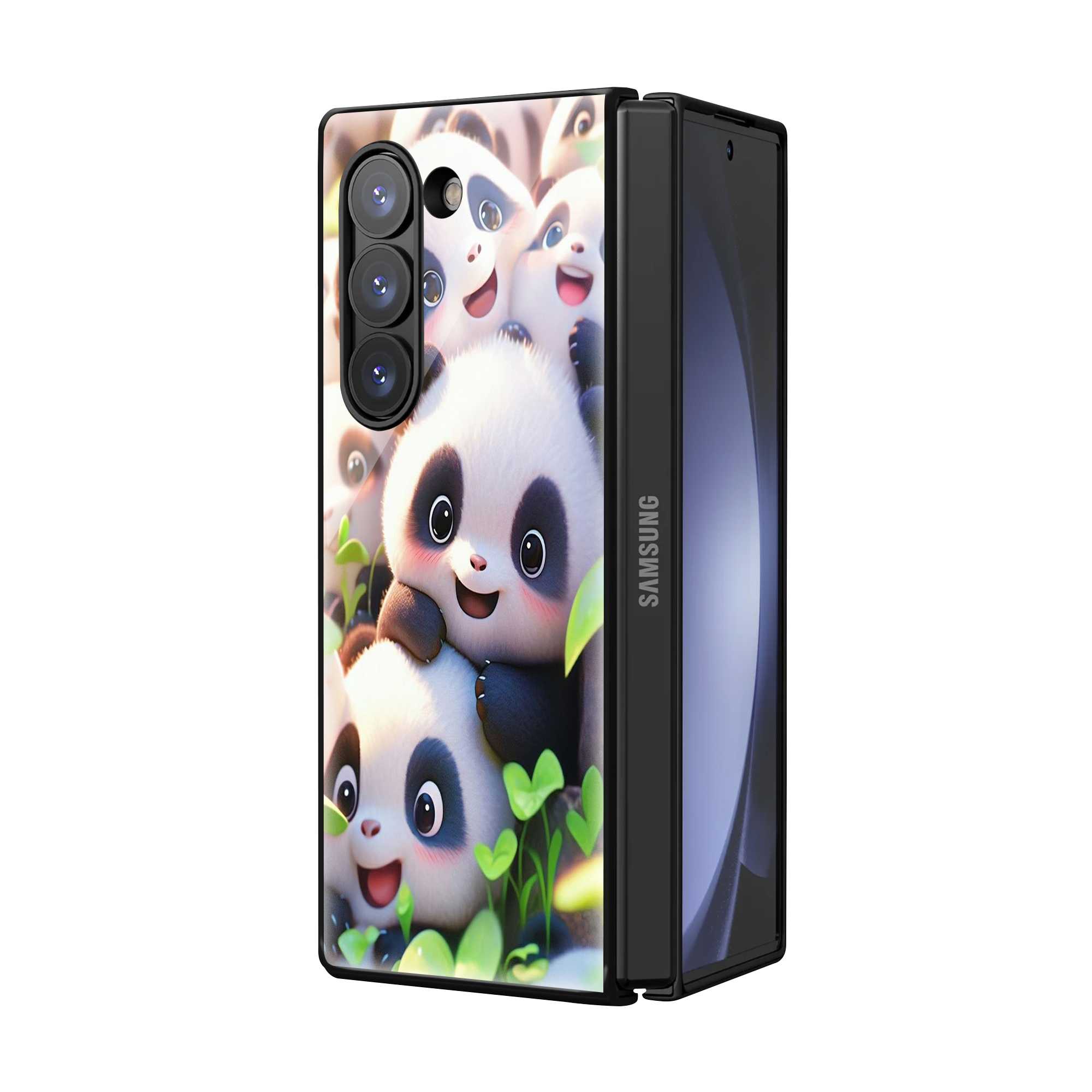 Panda Friends Samsung Z Fold Glass Case Secondary image