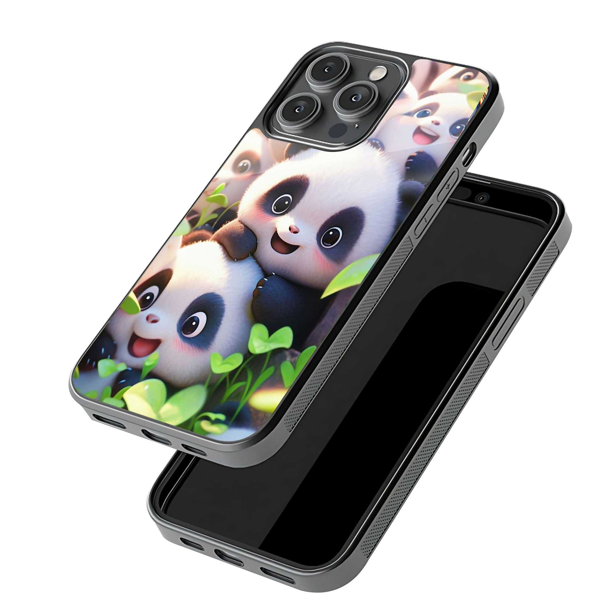 Panda Friends Glass Case