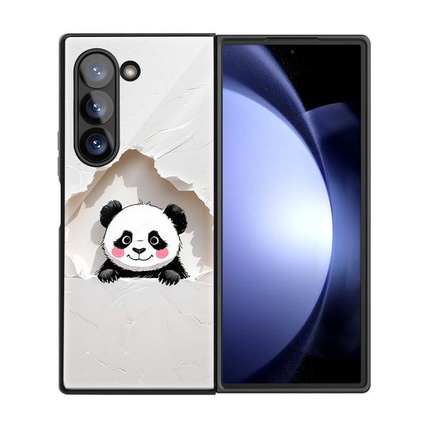 Panda Pop Samsung Z Fold Glass Case