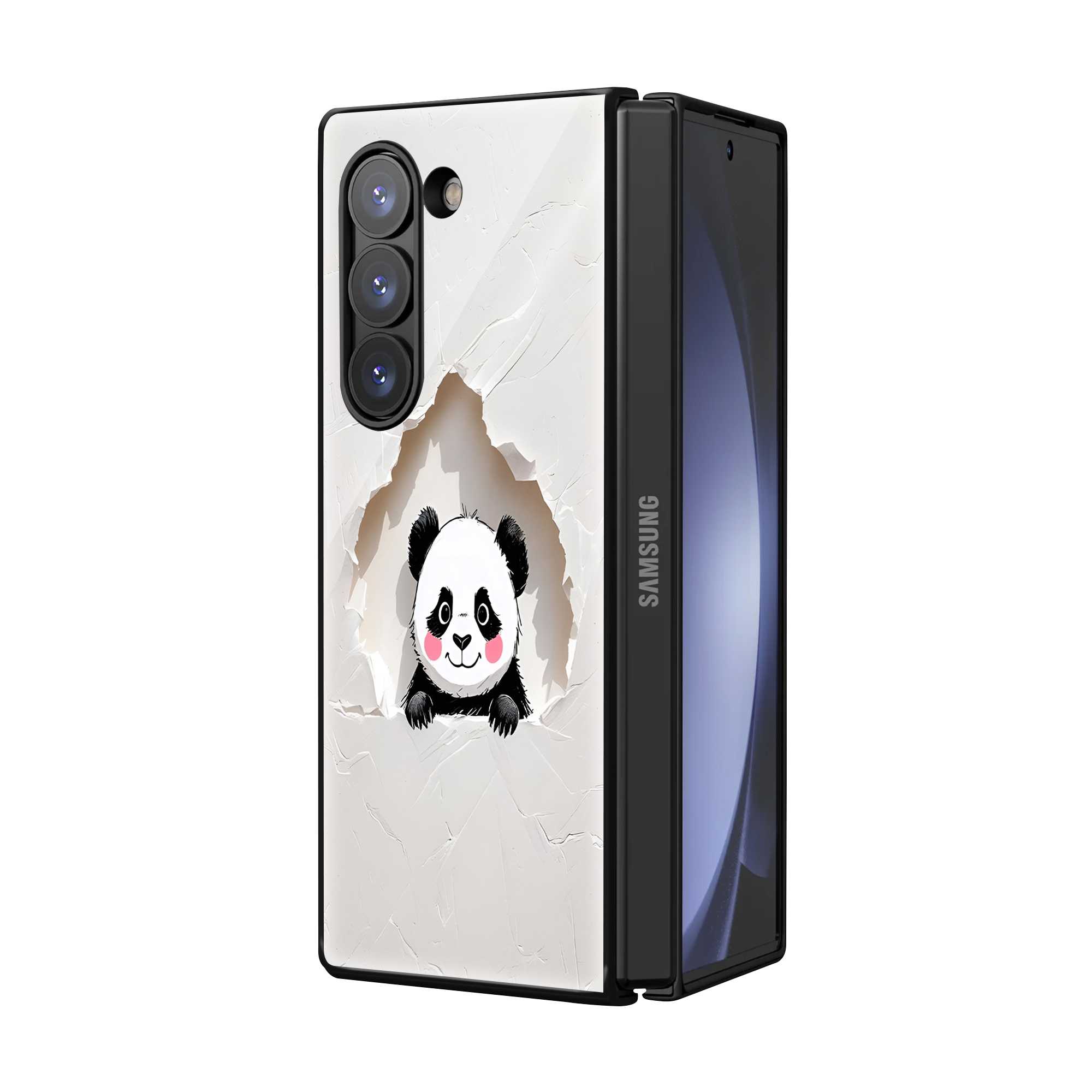 Panda Pop Samsung Z Fold Glass Case