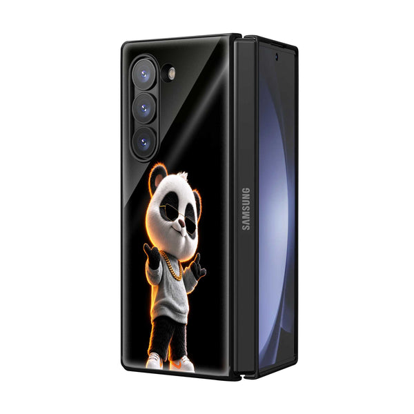 Panda Swag Samsung Z Fold Glass Case