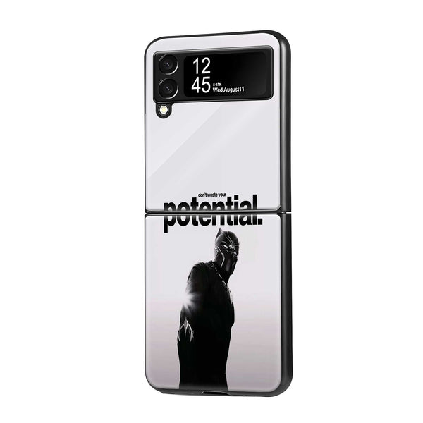 Panther Potential Samsung Z Flip Glass Case