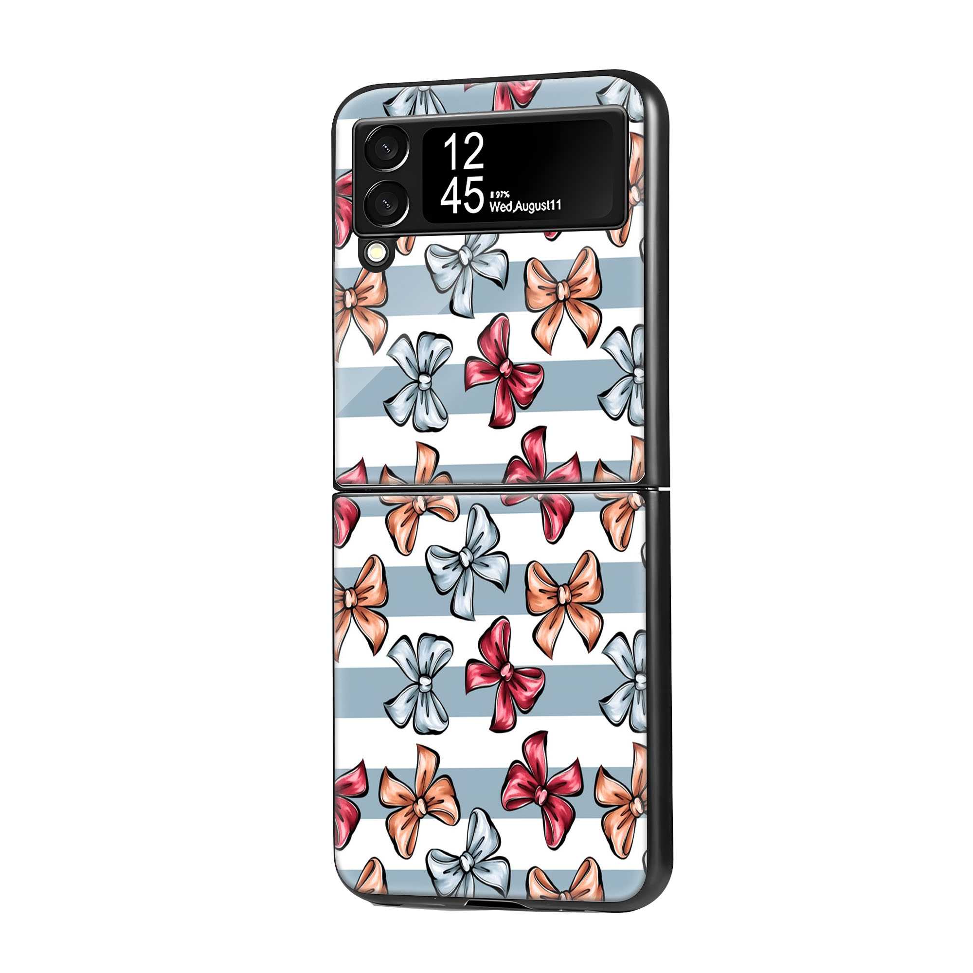 Pastel Bow Samsung Z Flip Glass Case