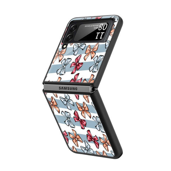 Pastel Bow Samsung Z Flip Glass Case